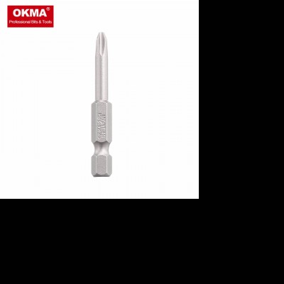 Okma Hex Shank 1/4"drive Single Ended 50mm Phillips Ph2 Magnetic Screwdriver Power Bit Hardware Tool Parts Taiwan S2 Alloy Steel