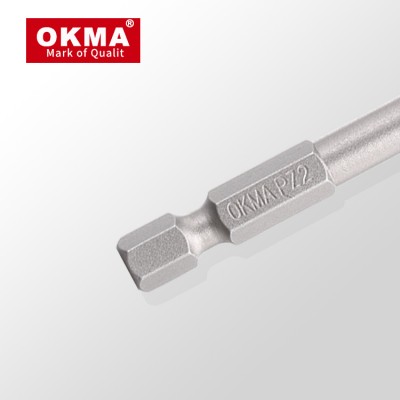 OKMA S2 Material Pozidriv Power Bit Grinding PZ1 Screwdriver Bits High Quality Magnetic Bits with 25mm