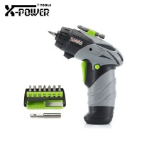 X-power 6V AA Battery Power Screwdriver Electric Screw Gun Tool Kit With 8 In 1 Bits Set For Household Assemble Disassemble DIY