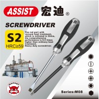 ASSIST rubber handle flat or phillip head heavy duty screwdriver